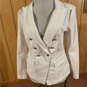 Women's white House Black Market White Double-Breasted Blazer